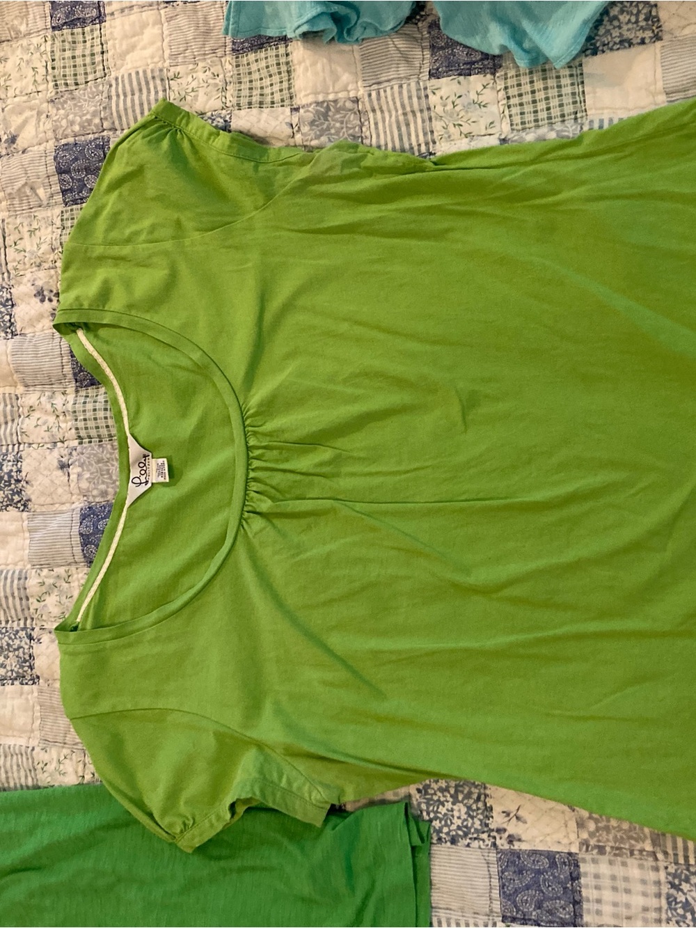 Lilly Pulitzer Green, Aqua & White Ruffle-Trim Tops - Set of 5 - Picture 11 of 16